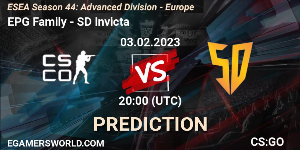 Boston crab vs SD Invicta: Match Prediction. 03.02.23, CS2 (CS:GO), ESEA Season 44: Advanced Division - Europe