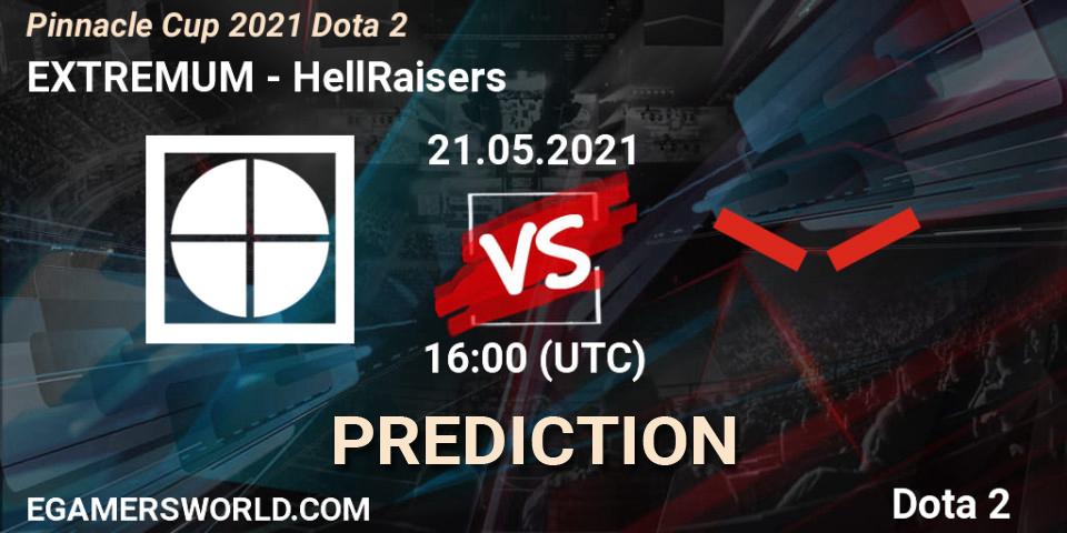 EXTREMUM vs HellRaisers: Match Prediction. 21.05.2021 at 16:01, Dota 2, Pinnacle Cup 2021 Dota 2