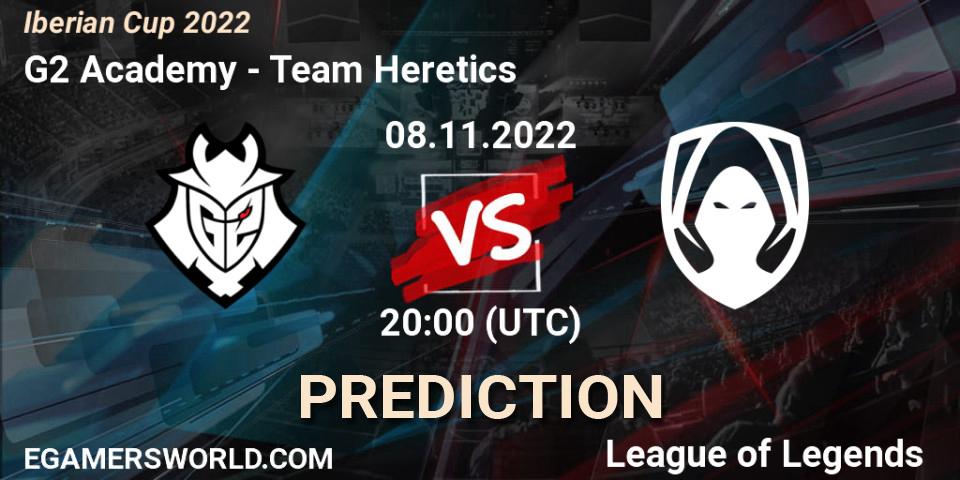 G2 Academy vs Team Heretics: Match Prediction. 08.11.2022 at 20:00, LoL, Iberian Cup 2022
