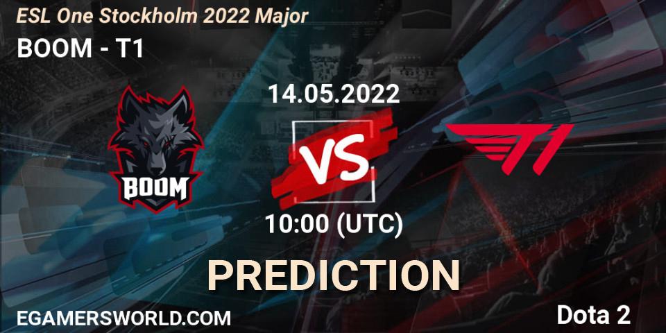 BOOM vs T1: Match Prediction. 14.05.2022 at 10:00, Dota 2, ESL One Stockholm 2022 Major