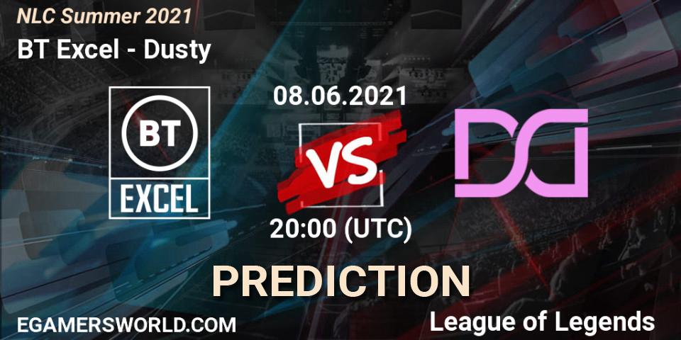 BT Excel vs Dusty: Match Prediction. 08.06.2021 at 20:15, LoL, NLC Summer 2021