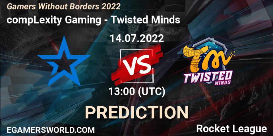 compLexity Gaming vs Twisted Minds: Match Prediction. 14.07.2022 at 13:00, Rocket League, Gamers Without Borders 2022