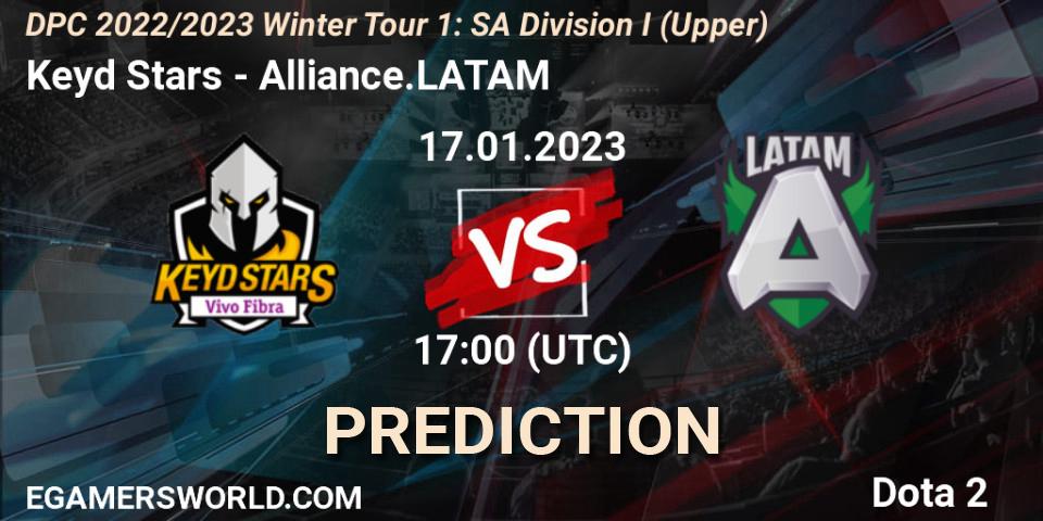 Keyd Stars vs Alliance.LATAM: Match Prediction. 17.01.2023 at 17:19, Dota 2, DPC 2022/2023 Winter Tour 1: SA Division I (Upper) 