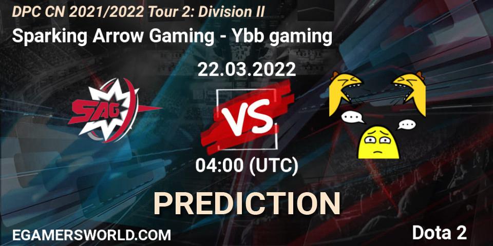 Sparking Arrow Gaming vs Ybb gaming: Match Prediction. 22.03.22, Dota 2, DPC 2021/2022 Tour 2: CN Division II (Lower)