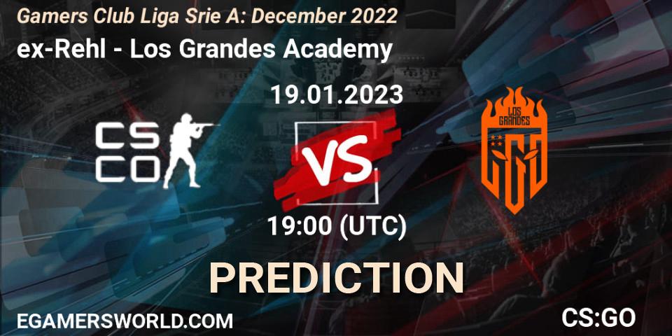 ex-Rehl vs Los Grandes Academy: Match Prediction. 19.01.2023 at 19:00, Counter-Strike (CS2), Gamers Club Liga Série A: December 2022