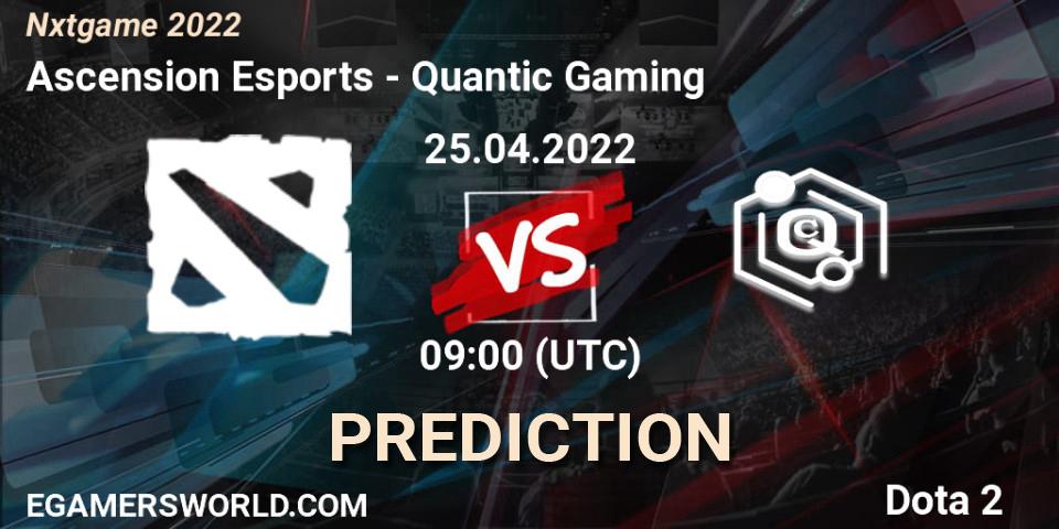 Ascension Esports vs Quantic Gaming: Match Prediction. 25.04.2022 at 08:55, Dota 2, Nxtgame 2022