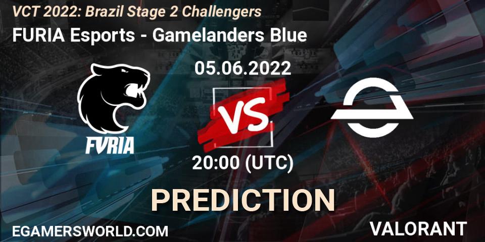 FURIA Esports vs Gamelanders Blue: Match Prediction. 05.06.2022 at 20:00, VALORANT, VCT 2022: Brazil Stage 2 Challengers
