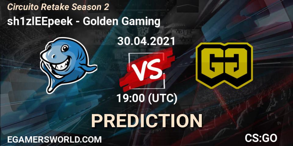 sh1zlEEpeek vs Golden Gaming: Match Prediction. 30.04.2021 at 19:00, Counter-Strike (CS2), Circuito Retake Season 2