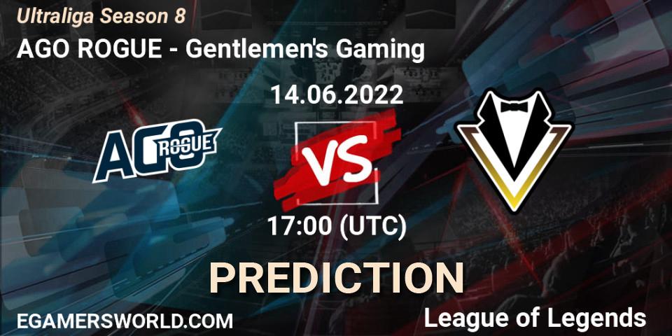 AGO ROGUE vs Gentlemen's Gaming: Match Prediction. 14.06.2022 at 17:00, LoL, Ultraliga Season 8