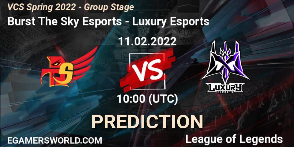Burst The Sky Esports vs Luxury Esports: Match Prediction. 11.02.2022 at 10:00, LoL, VCS Spring 2022 - Group Stage 