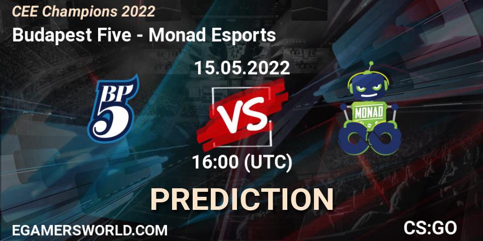 Budapest Five vs Monad Esports: Match Prediction. 15.05.2022 at 16:00, Counter-Strike (CS2), CEE Champions 2022