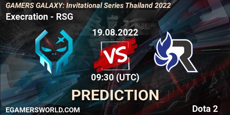 Execration vs RSG: Match Prediction. 19.08.22, Dota 2, GAMERS GALAXY: Invitational Series Thailand 2022