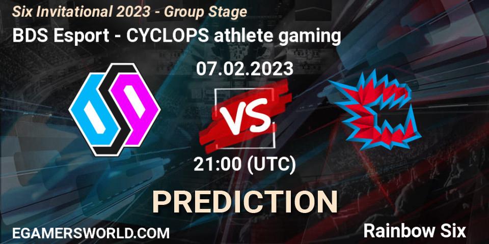 BDS Esport vs CYCLOPS athlete gaming: Match Prediction. 07.02.23, Rainbow Six, Six Invitational 2023 - Group Stage