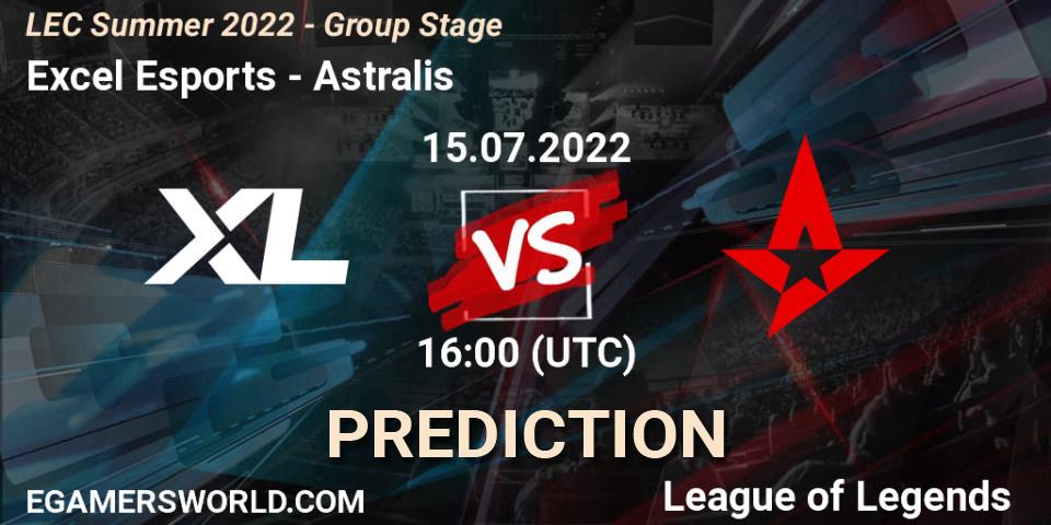 Excel Esports vs Astralis: Match Prediction. 15.07.2022 at 16:00, LoL, LEC Summer 2022 - Group Stage