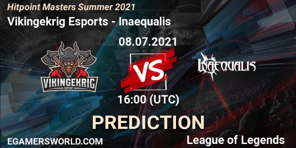 Vikingekrig Esports vs Inaequalis: Match Prediction. 08.07.2021 at 16:00, LoL, Hitpoint Masters Summer 2021