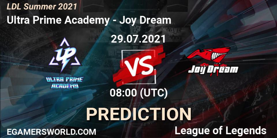 Ultra Prime Academy vs Joy Dream: Match Prediction. 30.07.21, LoL, LDL Summer 2021