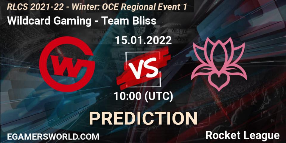 Wildcard Gaming vs Team Bliss: Match Prediction. 15.01.22, Rocket League, RLCS 2021-22 - Winter: OCE Regional Event 1