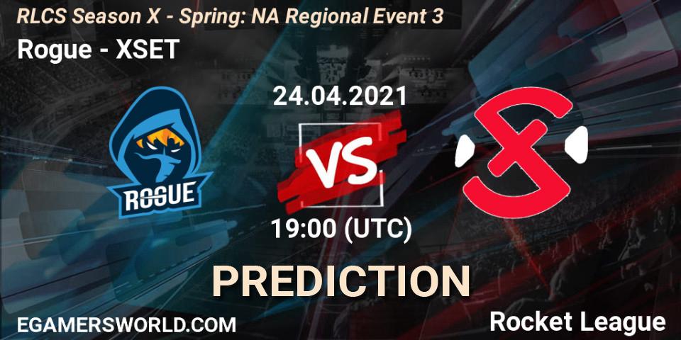 Rogue vs XSET: Match Prediction. 24.04.2021 at 19:00, Rocket League, RLCS Season X - Spring: NA Regional Event 3