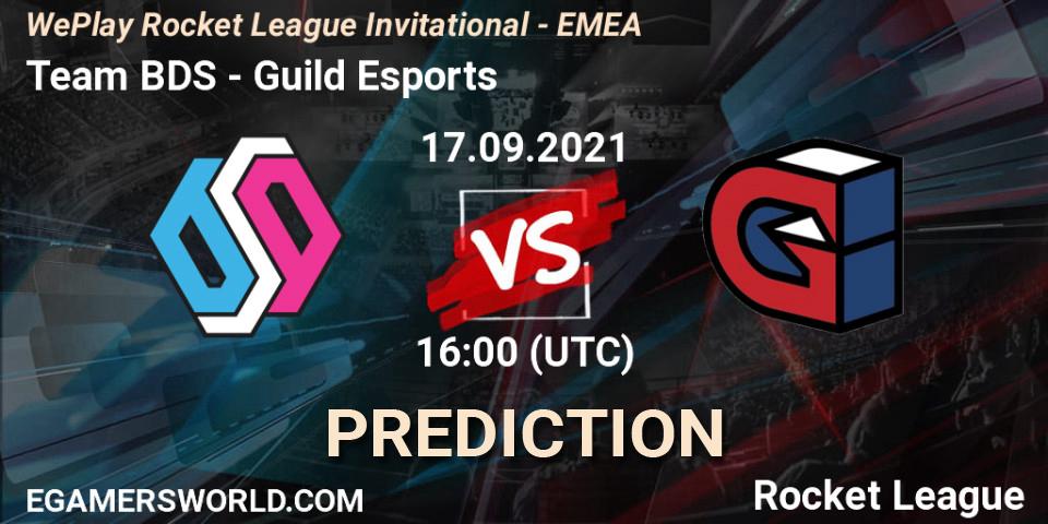 Team BDS vs Guild Esports: Match Prediction. 17.09.2021 at 16:00, Rocket League, WePlay Rocket League Invitational - EMEA