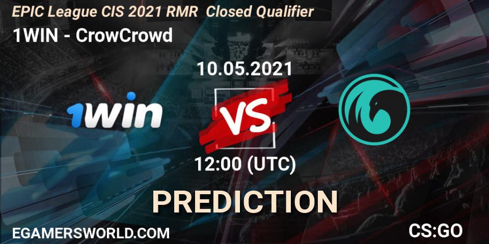1WIN vs CrowCrowd: Match Prediction. 10.05.2021 at 12:00, Counter-Strike (CS2), EPIC League CIS 2021 RMR Closed Qualifier
