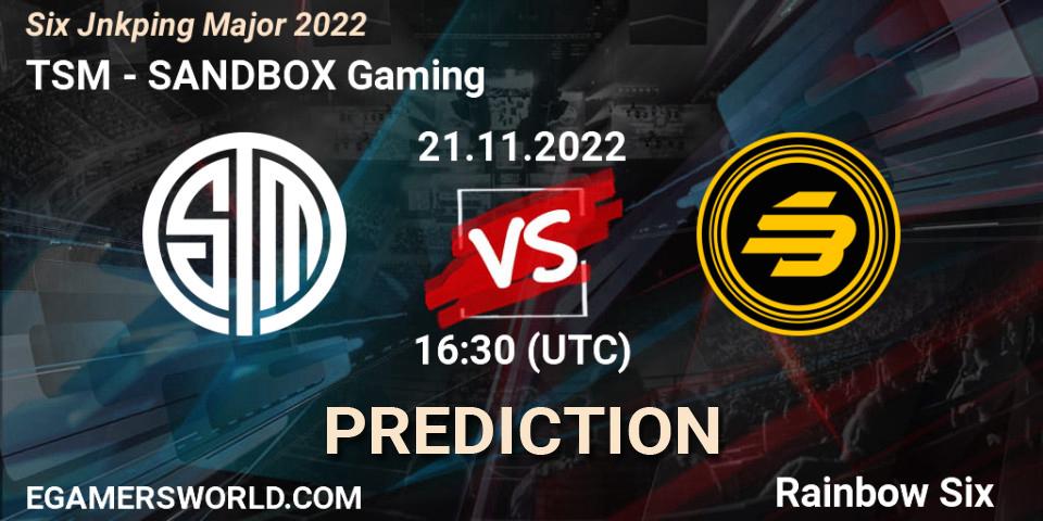 TSM vs SANDBOX Gaming: Match Prediction. 23.11.22, Rainbow Six, Six Jönköping Major 2022