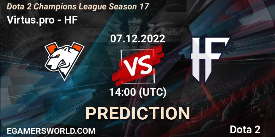Virtus.pro vs HF: Match Prediction. 07.12.22, Dota 2, Dota 2 Champions League Season 17