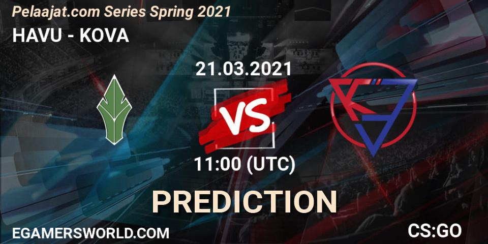 HAVU vs KOVA: Match Prediction. 21.03.2021 at 11:00, Counter-Strike (CS2), Pelaajat.com Series Spring 2021
