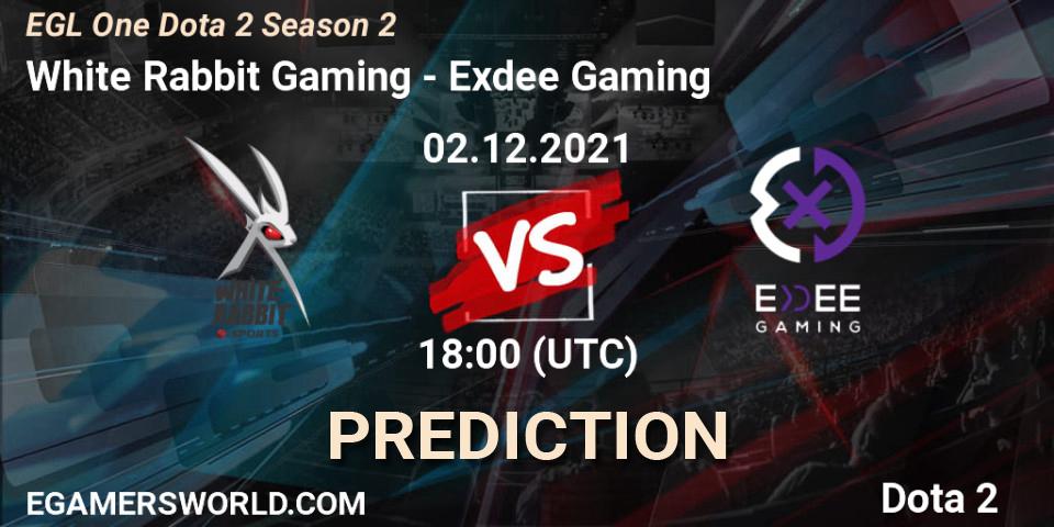 White Rabbit Gaming vs Exdee Gaming: Match Prediction. 02.12.2021 at 18:06, Dota 2, EGL One Dota 2 Season 2