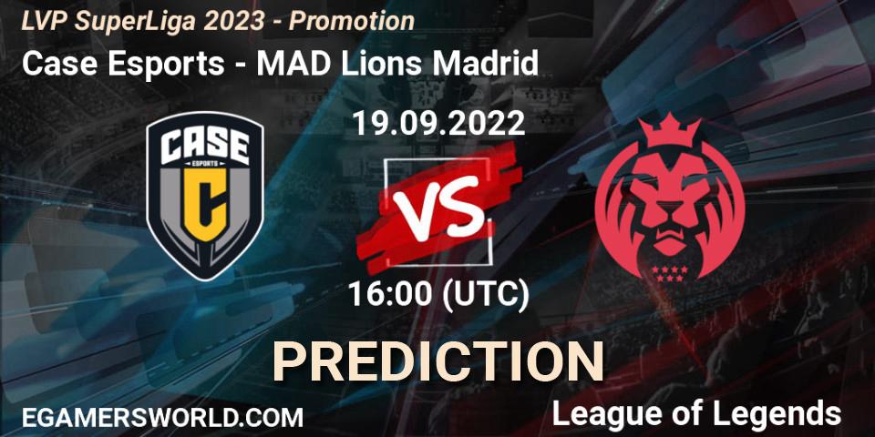 Case Esports vs MAD Lions Madrid: Match Prediction. 19.09.22, LoL, LVP SuperLiga 2023 - Promotion