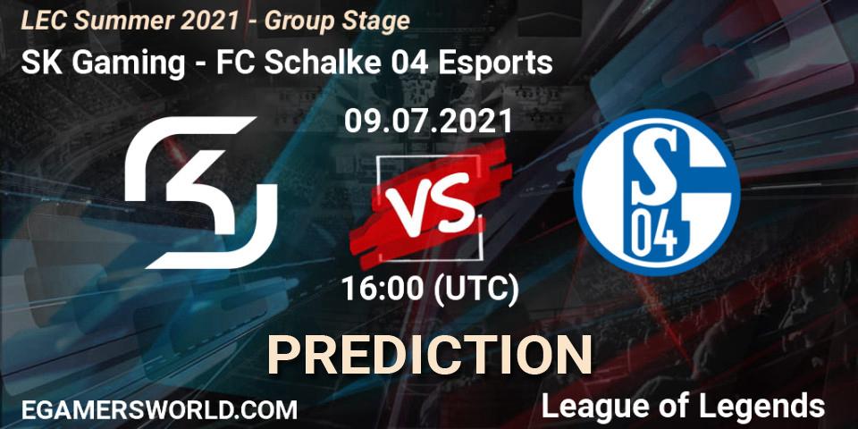 SK Gaming vs FC Schalke 04 Esports: Match Prediction. 09.07.2021 at 16:00, LoL, LEC Summer 2021 - Group Stage