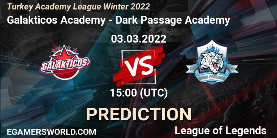 Galakticos Academy vs Dark Passage Academy: Match Prediction. 03.03.2022 at 15:00, LoL, Turkey Academy League Winter 2022