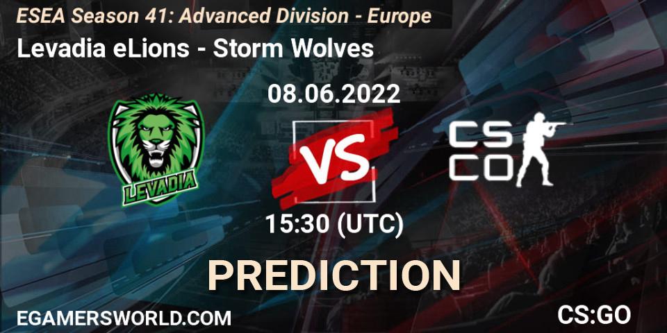 Levadia eLions vs Storm Wolves: Match Prediction. 08.06.2022 at 15:30, Counter-Strike (CS2), ESEA Season 41: Advanced Division - Europe