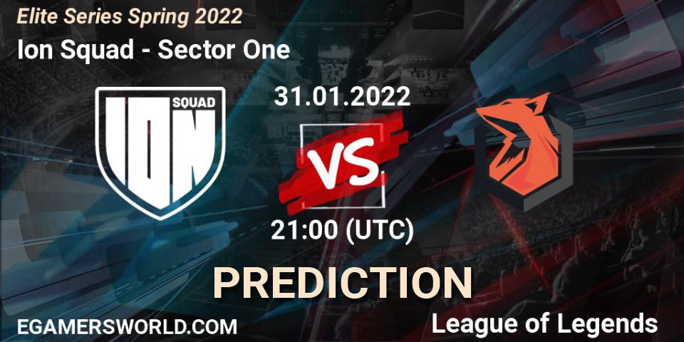 Ion Squad vs Sector One: Match Prediction. 31.01.2022 at 21:00, LoL, Elite Series Spring 2022