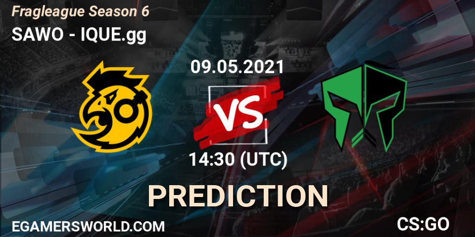 SAWO vs IQUE.gg: Match Prediction. 09.05.2021 at 14:30, Counter-Strike (CS2), Fragleague Season 6