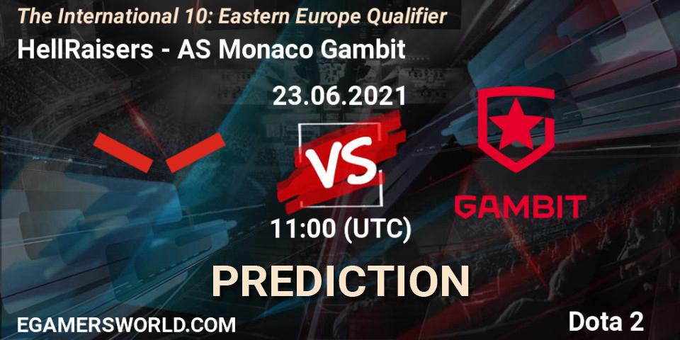 HellRaisers vs AS Monaco Gambit: Match Prediction. 23.06.2021 at 15:30, Dota 2, The International 10: Eastern Europe Qualifier