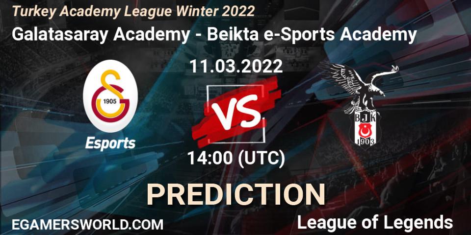 Galatasaray Academy vs Beşiktaş e-Sports Academy: Match Prediction. 11.03.2022 at 14:00, LoL, Turkey Academy League Winter 2022