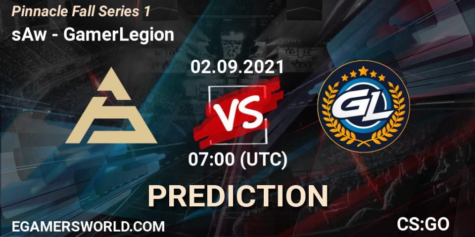 sAw vs GamerLegion: Match Prediction. 02.09.2021 at 07:00, Counter-Strike (CS2), Pinnacle Fall Series #1