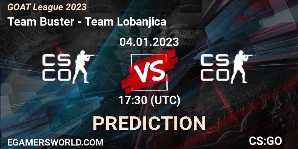 Team Buster vs Team Lobanjica: Match Prediction. 04.01.2023 at 17:30, Counter-Strike (CS2), GOAT League 2023