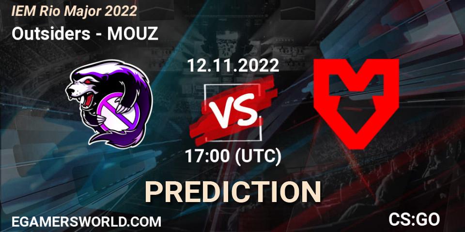 Outsiders vs MOUZ: Match Prediction. 12.11.22, CS2 (CS:GO), IEM Rio Major 2022