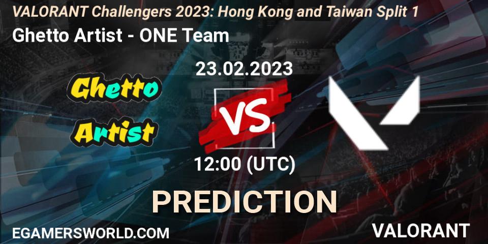 Ghetto Artist vs ONE Team: Match Prediction. 23.02.23, VALORANT, VALORANT Challengers 2023: Hong Kong and Taiwan Split 1