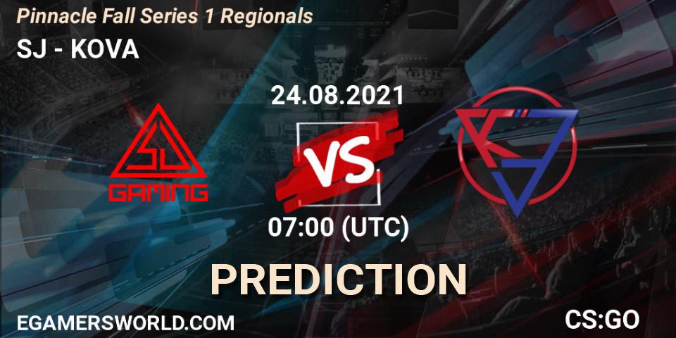 SJ vs KOVA: Match Prediction. 24.08.2021 at 07:00, Counter-Strike (CS2), Pinnacle Fall Series 1 Regionals