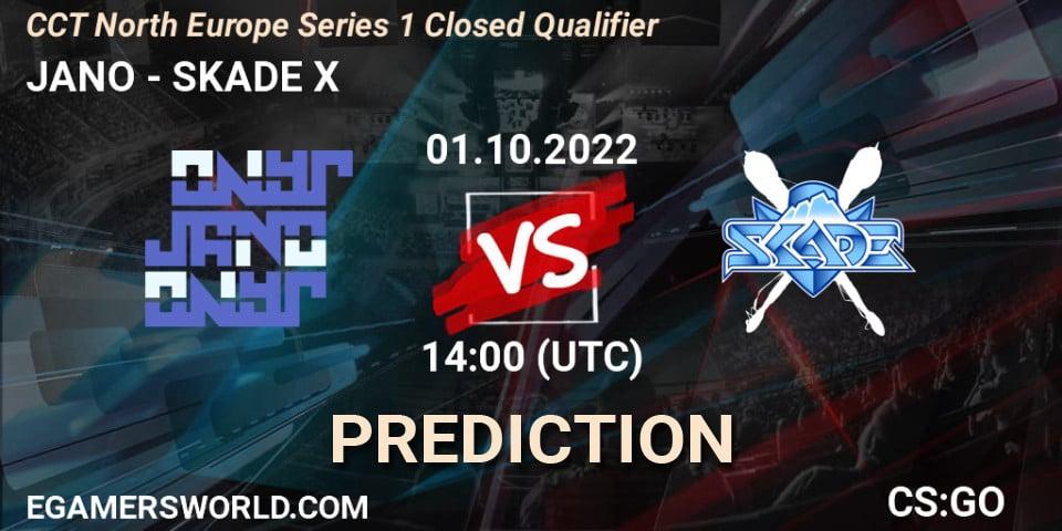 JANO vs SKADE X: Match Prediction. 01.10.2022 at 14:00, Counter-Strike (CS2), CCT North Europe Series 1 Closed Qualifier