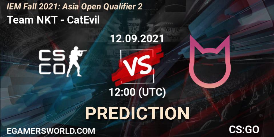 Team NKT vs CatEvil: Match Prediction. 12.09.2021 at 12:00, Counter-Strike (CS2), IEM Fall 2021: Asia Open Qualifier 2