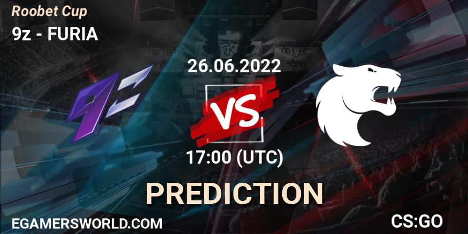 9z vs FURIA: Match Prediction. 26.06.2022 at 17:00, Counter-Strike (CS2), Roobet Cup
