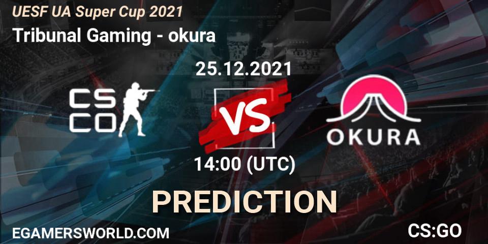 Tribunal Gaming vs okura: Match Prediction. 25.12.2021 at 14:00, Counter-Strike (CS2), UESF Ukrainian Super Cup 2021