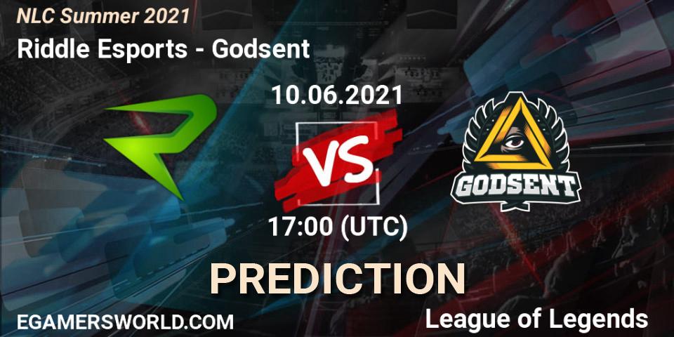 Riddle Esports vs Godsent: Match Prediction. 10.06.2021 at 17:00, LoL, NLC Summer 2021