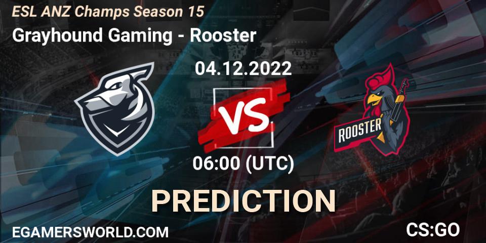 Grayhound Gaming vs Rooster: Match Prediction. 04.12.22, CS2 (CS:GO), ESL ANZ Champs Season 15