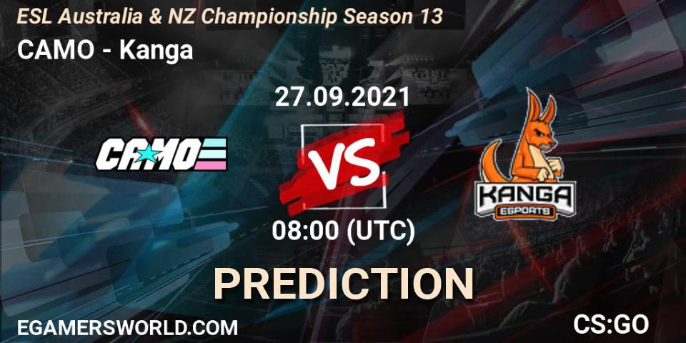 CAMO vs Kanga: Match Prediction. 27.09.2021 at 10:40, Counter-Strike (CS2), ESL Australia & NZ Championship Season 13