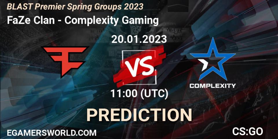 FaZe Clan vs Complexity Gaming: Match Prediction. 20.01.2023 at 11:00, Counter-Strike (CS2), BLAST Premier Spring Groups 2023
