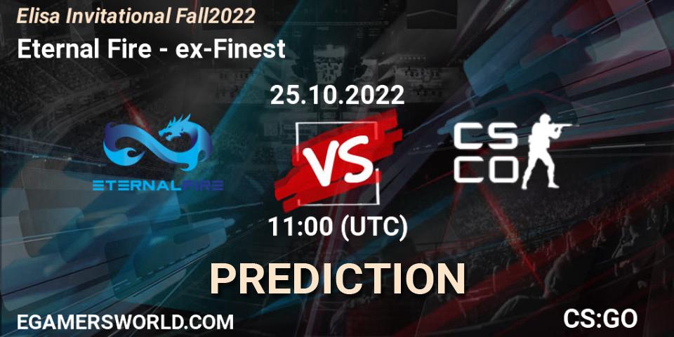 Eternal Fire vs ex-Finest: Match Prediction. 25.10.2022 at 11:00, Counter-Strike (CS2), Elisa Invitational Fall 2022